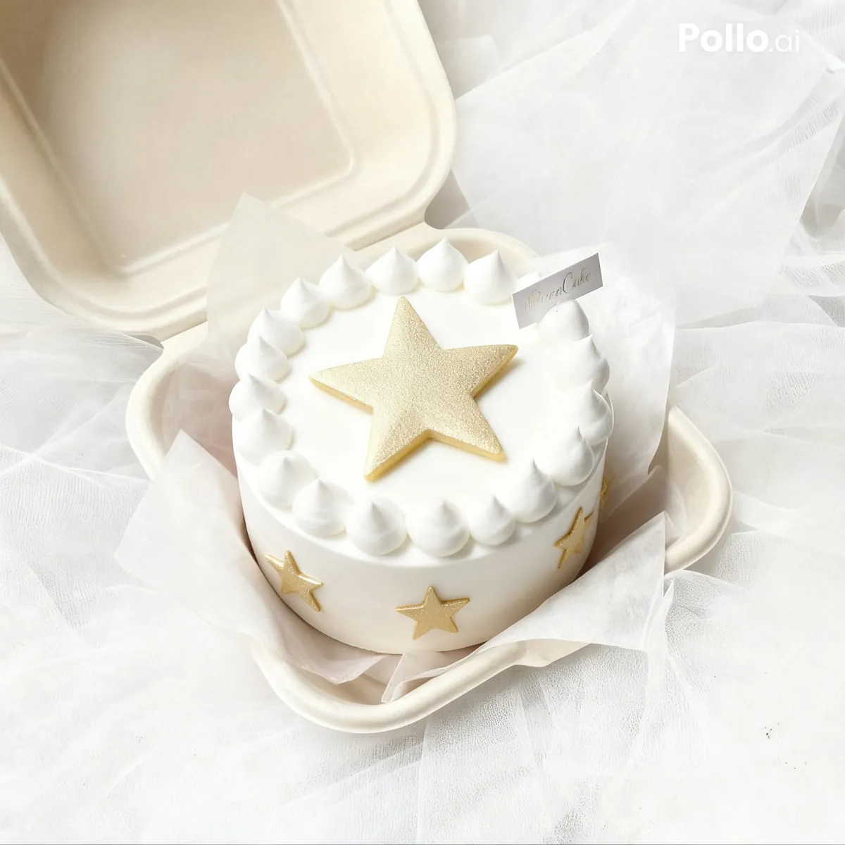 Mini torta estrella dorada